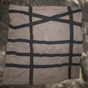 Forever21 Grey Bandage Mini Skirt